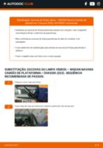 Mudar Escovas do Limpa Vidros dianteiro e traseiro NISSAN NAVARA Platform/Chassis: guia pdf