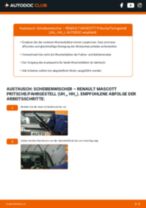 RENAULT MASCOTT Pritsche/Fahrgestell (UH_, HH_) Scheibenwischer: Schrittweises Handbuch im PDF-Format zum Wechsel