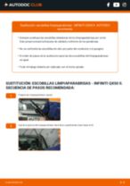 ¿Cómo puedo realizar la sustitución de Escobillas de limpiaparabrisas en mi QX56 SUV (JA60) 5.6 4WD? Guías paso a paso