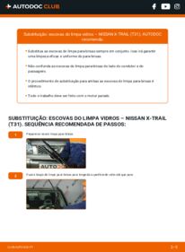 Como realizar a substituição de Escovas do Limpa Vidros 2.0 dCi 4x4 Nissan t31