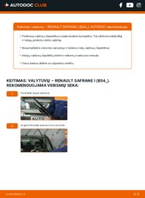 Kaip atlikti keitimą: Renault Safrane B54 2.1 dT Valytuvo gumelė