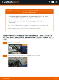 Sostituzione di Tergicristalli Nissan Tiida C11 1.6