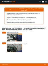 Vervanging uitvoeren: Ruitenwissers 1.5 Blue dCi 75 (FJAA) RENAULT Kangoo III Box Body / MPV