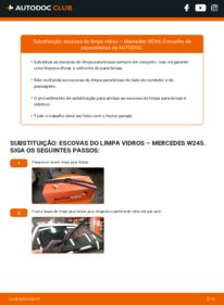 Como realizar a substituição de Escovas do Limpa Vidros B 180 CDI 2.0 (245.207) Mercedes W245