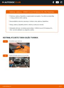 Kaip atlikti keitimą: Honda Accord 7 2.2 i-CTDi (CN1) Valytuvo gumelė