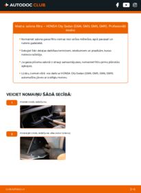 Kā veikt nomaiņu: 1.5 i-VTEC (GM6) City GM6 Salona filtrs