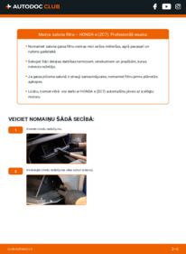 Kā veikt nomaiņu: Electric (ZC7) HONDA e (ZC7) Salona filtrs
