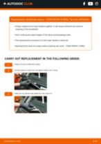 How do I change the Windscreen wipers on my Fiesta Mk5 Hatchback (JH1, JD1, JH3, JD3) 1.6 TDCi? Step-by-step guides