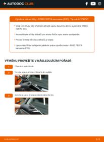 Jak provést výměnu: List stěrače Fiesta Mk2 Van (FVD) 1.8 D (FVJ)