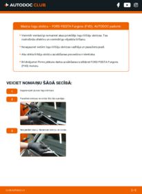 Kā veikt nomaiņu: 1.8 D (FVJ) Ford Fiesta Mk2 Van Stikla tīrītāja slotiņa