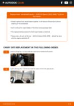 AUDI A3 Limousine (8VS) change Wiper Blades front: guide pdf