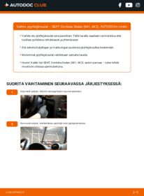 Kuinka vaihtaa Pyyhkijänsulat 1.9 TDI Seat Cordoba 6K1 -autoon