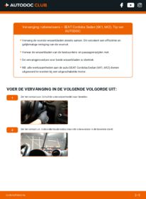 Vervanging uitvoeren: Ruitenwissers 1.9 TDI Seat Cordoba 6K1