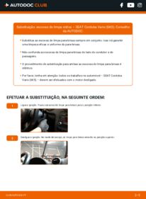 Como realizar a substituição de Escovas do Limpa Vidros 1.9 TDI Seat Cordoba 6K5