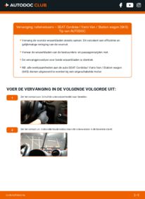 Vervanging uitvoeren: Ruitenwissers 1.9 TDI SEAT Cordoba I Vario Kasten / Kombi (6K5)