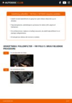 Trin-for-trin PDF-tutorial om skift af VW POLO Saloon Pollenfilter