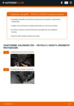 Samm-sammuline PDF-juhend VW POLO Saloon Salongifilter asendamise kohta