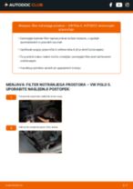 Vodič PDF po korakih za menjavo VW POLO Saloon Filter notranjega prostora