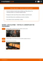 Polo V Hatchback (6R1, 6C1) 1.2 TSI 16V Stikla tīrītāja slotiņa: kā nomainīt? Pakāpeniskas rokasgrāmatas