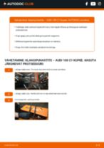 Online käsiraamat Klaasipuhastajad iseseisva asendamise kohta AUDI 100 Coupe (C1)