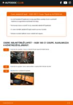 Online kézikönyv – saját kezű AUDI 100 Coupe (C1) Ablaktörlő csere