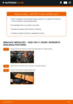 Spletni priročnik kako zamenjati Metlice brisalcev na AUDI 100 Coupe (C1)