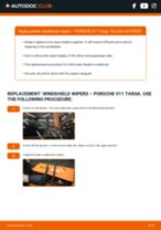 How to replace and adjust Windscreen wipers PORSCHE 911: pdf tutorial