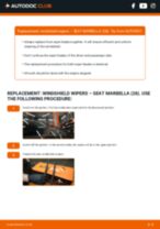 DIY manual on replacing SEAT MARBELLA Wiper Blades
