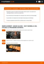 Comment changer Essuie-glaces SEAT MARBELLA arrière et avant - Manuel pdf