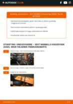 Hvordan bytte Vindusviskerblad bak og foran SEAT MARBELLA Box (028A) - guide online