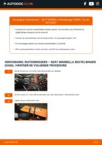 De professionele reparatiehandleiding voor Transmissie Olie en Versnellingsbakolie-vervanging in je SEAT MARBELLA Box (028A) 0.9 Cat