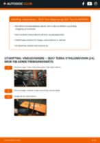 DIY-manual for utskifting av Vindusviskere i SEAT TERRA 1996