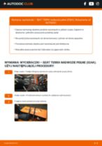 Jak wymienić Pióra do wycieraczek tylne i przednie SEAT TERRA Box (024A) - instrukcje online