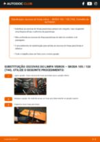 Como substituir Limpa-para-brisas traseiro e dianteiro SKODA 105,120 (744) - manual online