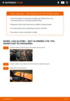 SEAT ALHAMBRA Stikla tīrītāja slotiņa maiņa: bezmaksas pdf