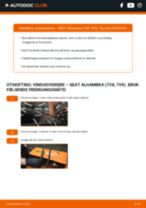 En profesjonell veiledning om bytte av Vindusviskere på SEAT Alhambra 7M 1.9 TDI