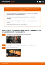 Escovas para brisas dianteiro e traseiro HUMMER H2 SUV 2023 | PDF manual de substituição