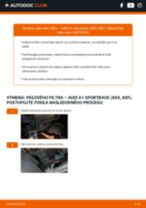 Podrobný PDF tutorial k výmene AUDI A1 Sportback (8XA, 8XK) Kabínový filter