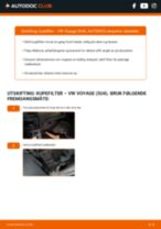 DIY-manual for utskifting av Kupefilter i VW VOYAGE 2023
