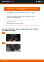 Den professionella guiden för att byta Bränslefilter på din SKODA FABIA Estate (NJ5) 1.2 TSI
