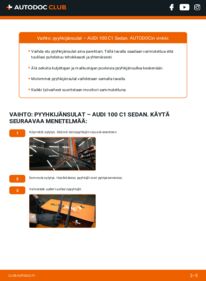 Kuinka vaihtaa Pyyhkijänsulat 1.8 Audi 100 C1 Sedan -autoon