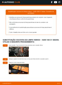 Como realizar a substituição de Escovas do Limpa Vidros 1.8 Audi 100 C1 Sedan