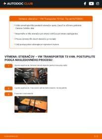 Ako vykonať výmenu: Stieracia liżta na Transporter T3 Van 1.6 TD