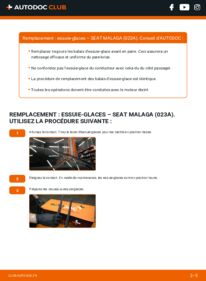 Comment effectuer un remplacement de Essuie-glace 1.5 SEAT MALAGA (023A)