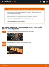 Kaip atlikti keitimą: SEAT MALAGA (023A) 1.5 Valytuvo gumelė