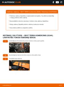 Kaip atlikti keitimą: SEAT TERRA Box (024A) 0.9 Valytuvo gumelė