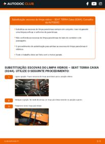Como realizar a substituição de Escovas do Limpa Vidros 0.9 SEAT TERRA Box (024A)