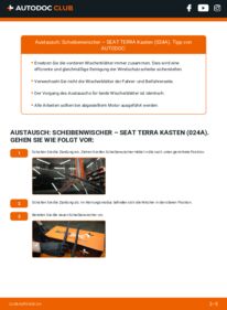 Wie der Ersatz vollführt wird: Scheibenwischer 0.9 SEAT TERRA Box (024A)
