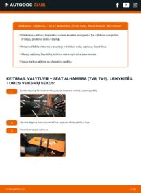 Kaip atlikti keitimą: SEAT Alhambra 7M 1.9 TDI Valytuvo gumelė