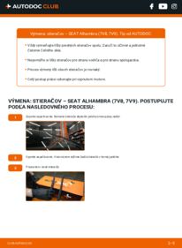 Ako vykonať výmenu: Stieracia liżta na Alhambra I (7V8, 7V9) 1.9 TDI